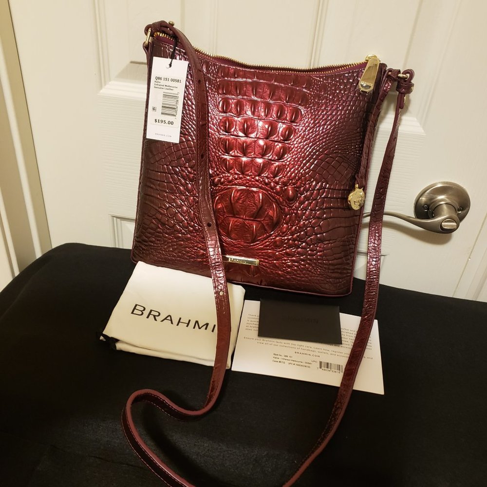 BRAHMIN Katie Infrared Melbourne Crossbody NWT